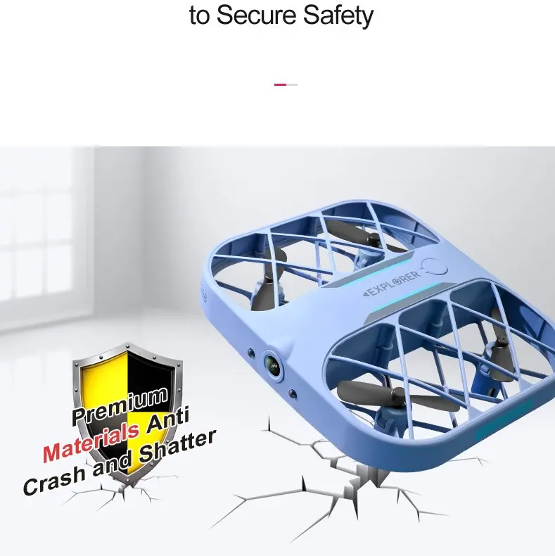 Flycam H107 [JJRC] Flycam Camera HD, máy bay điều khiển từ xa, Máy bay không người lái nhỏ gọn, kiểu dáng lạ mắt, cuộn tròn 360 độ, 3 cấp tốc độ di chuyển, quay vòng quanh mục tiêu, quay tròn quanh vị trí Drone Chụp Ảnh 6