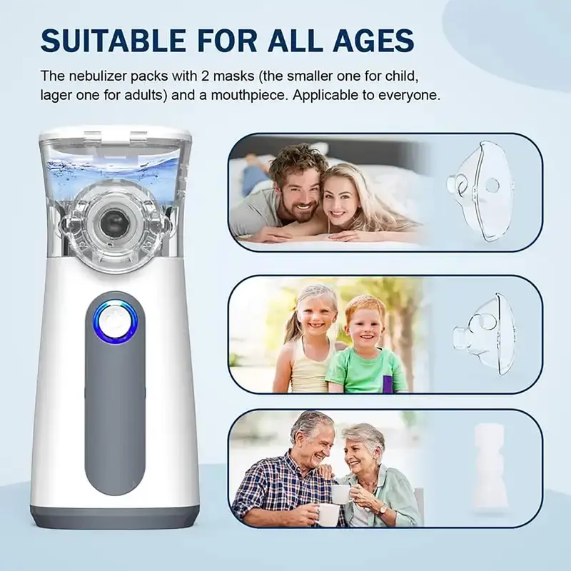 Portable Handheld Mesh Nebulizer, USB Rechargeable Cold Mist Inhaler, Household Daily Use Or Travel Handheld Mesh Nebulizer, Personal Care Appliances 3