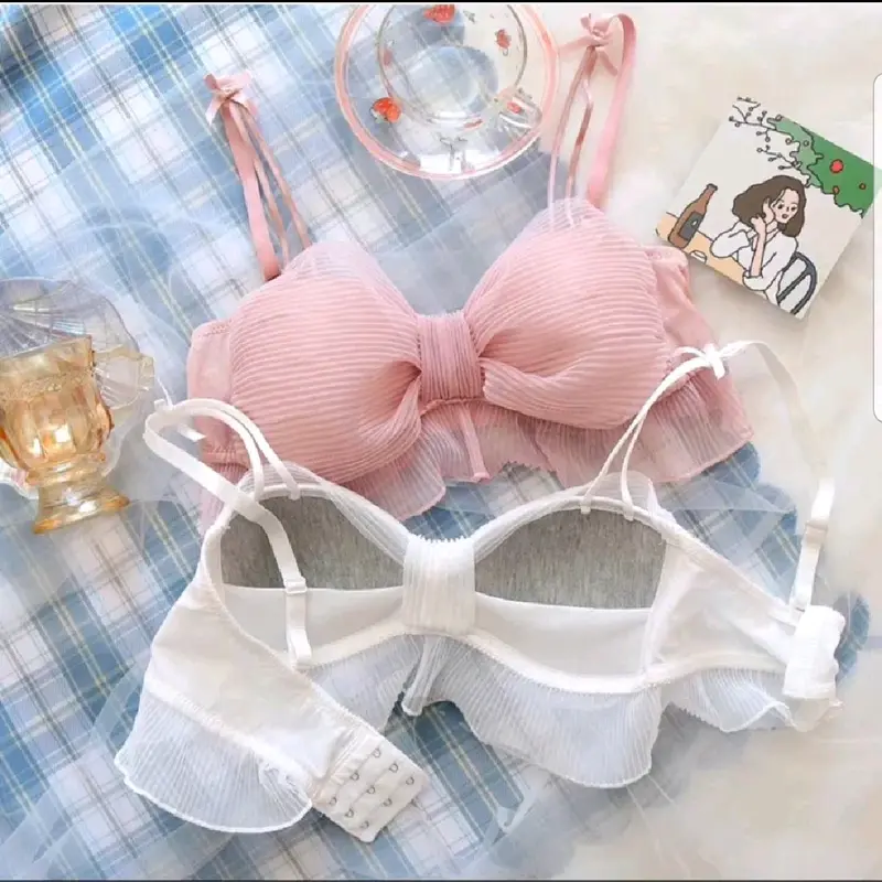 BH Model Pita Kekinian Bra Push Up Tanpa Kawat CD Celana Dalam Kancut Pakaian Dalam Premium Quality Celana Kolor Cangcut Kutang Bikini Costume Sexy Lingerie CQ3 2