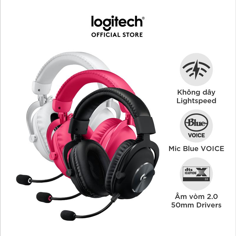 Tai nghe gaming không dây Logitech G Pro X 2 Lightspeed - Âm vòm DTS, Mic tháo rời, Bluetooth/USB/Jack 3.5mm Nhét Tai Nghe Nhạc