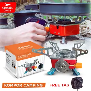 SPEEDS Kompor Camping Gas Alat Masak Lipat Kovar Mini Outdoor Praktis  Portable 003-5