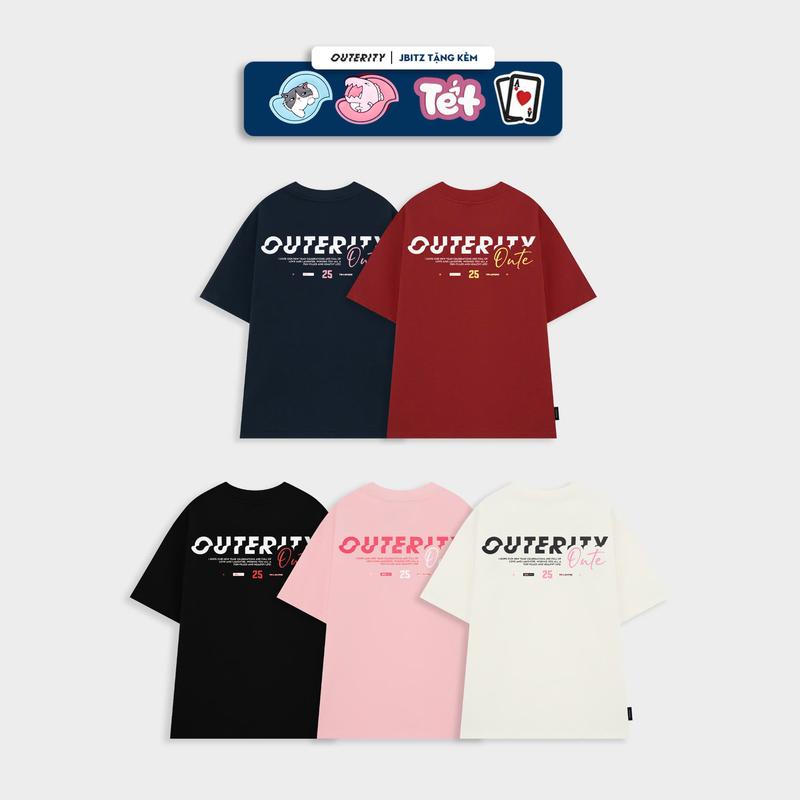 Áo Thun Outerity Signature 25 Form Oversize / Cotton Nam Nữ Unisex Form Rộng Local brand