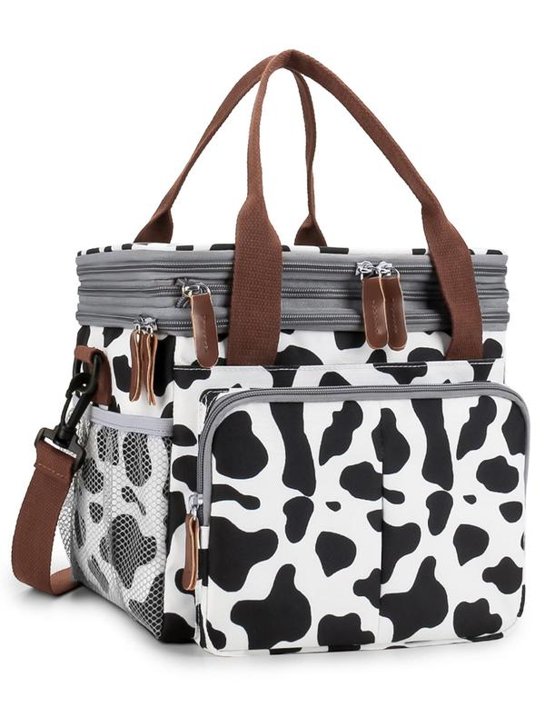 All Over Print Lunch Bag, Large Leakproof Lunch Box Cooler Bag, Multifunctional Lunch Bag for Women & Men, Lunch Box for Outdoor Camping Picnic 4