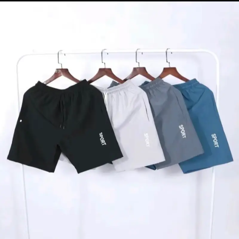 COMBO 3 Chiếc Quần Đùi Short Nam Nữ Chất Vải Lụa Gió - Siêu mát , Có 2 Túi Khóa 2 Bên , In Logo SPORT Menswear Pants 0