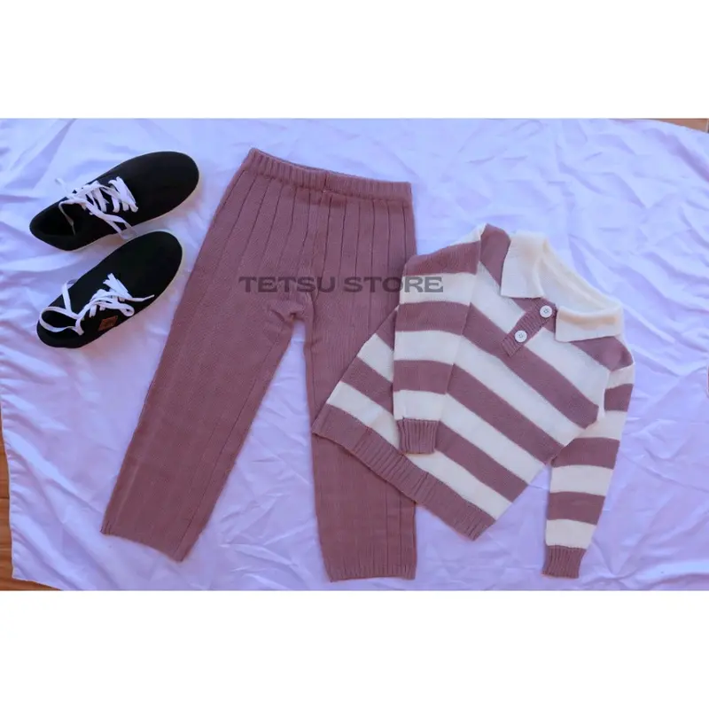 SETELAN SWEATER RAJUT BLASTER DAN CELANA KULOT RAJUT ANAK Lengan panjang / PAKAIAN SETELAN ANAK 3 - 10 TAHUN 6