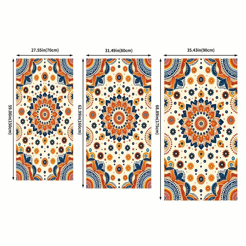 Boho Style Floral Pattern Beach Towel, 1 Count Portable Water Absorbent Towel, Quick Drying Towel for Pool, Spa, Beach, Vacation, Flower 1