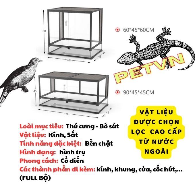 YL-09 CHUỒNG KÍNH LẮP GHÉP LỚN 90CM CAO CẤP  BÒ SÁT THÚ CƯNG BỂ HỒ RÙA RỒNG ÚC TRĂN RẮN NGUYÊN SIU 5
