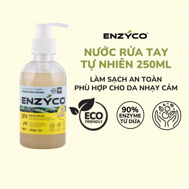 Nước Rửa Tay Sinh Học ENZYCO - Chai 250ml - nuoc ruatay - Làm Sạch Tự Nhiên, An Toàn Sức Khỏe - Không Ảnh Hưởng Đến Làm Nail