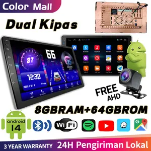 Pasang di rumah  Dual Kipas 8G+128G IPS Screen Head Unit android 7/9/10 Inch Car Android 13 Navigasi Untuk TOYOTA Daihatsu Mitsubishi android mobil 10 inch ram 4 HONDA SUZUKI Hyundai NISSAN Double Din tv mobil android