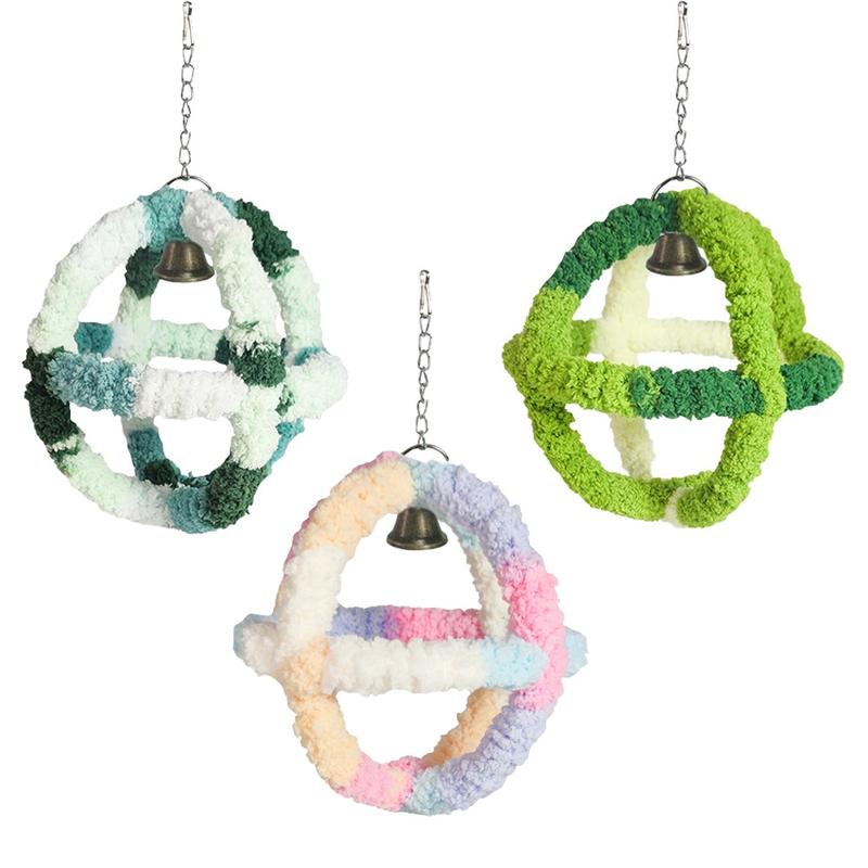 Product Introduction of Cute Warm Winter Bird Nest Hanging Bird Cage Accessories Parrot Hideaway Colorful Small Pet House for Hummingbird 16