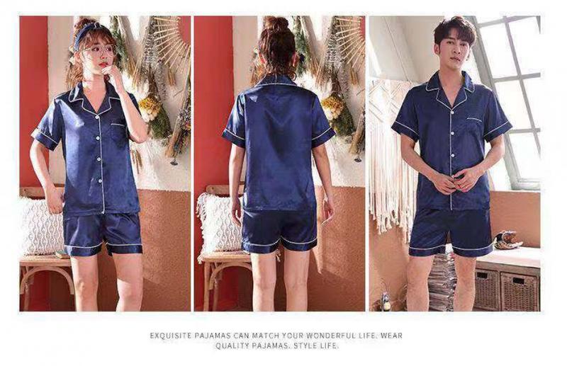 Product Introduction of Bộ Đồ Ngủ Cặp Đôi, Bộ Sưu Tập Mùa Hè, Chất Liệu Lụa Lạnh ngắn Tay, Dành Cho Phụ Nữ Và Nam Giới, Mỏng, Thích Hợp Cho Mùa Xuân Và Mùa Hè, Bộ Đồ Mặc Nhà, Hàng Mới Về Năm 2024 12