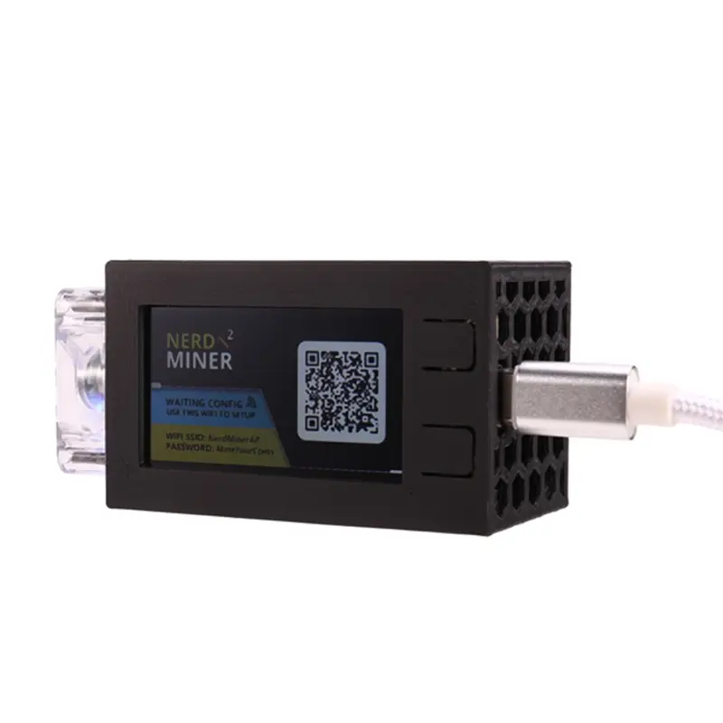 For Nerdminer V2 Pro Miner 78KH/S Mini Bitcoin Lottery Miner with Luminous Fan BTC Solo Lottery Mining Miner