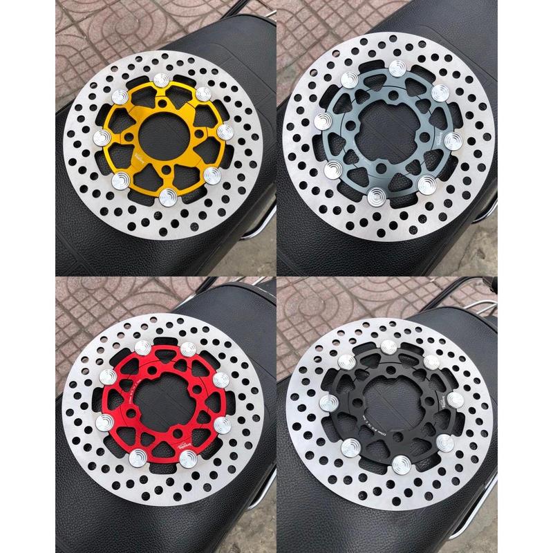 Đĩa thắng trước Bremb size 220mm khoen inox 304 _ Gắn cho xe đi mâm 4 lỗ Sirius ,Wave Vision Future Exciter Vario