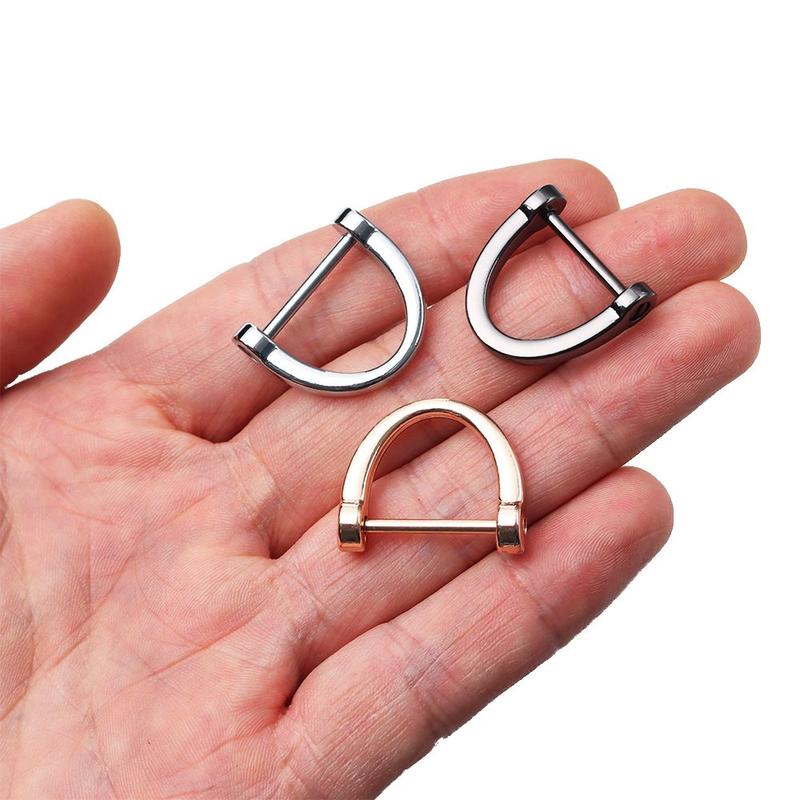 Product Introduction of seeken DIY Bag Strap Accessories Detachable Open Screw Clasp D Ring Buckle Leather Craft 11