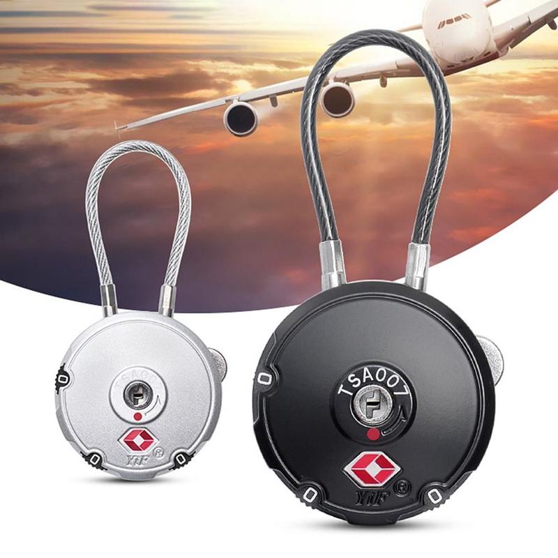 Product Introduction of Durable Luggage Suitcase Padlock with Steel Cable Password Lock TSA Customs Lock Customs Code Lock 3 Digit Combination Lock 15