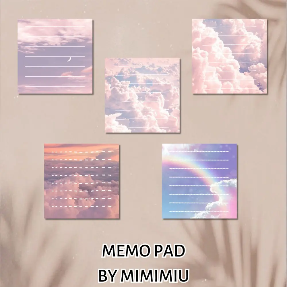 [Mimimiu] memopad / notepad handmade motif awan
