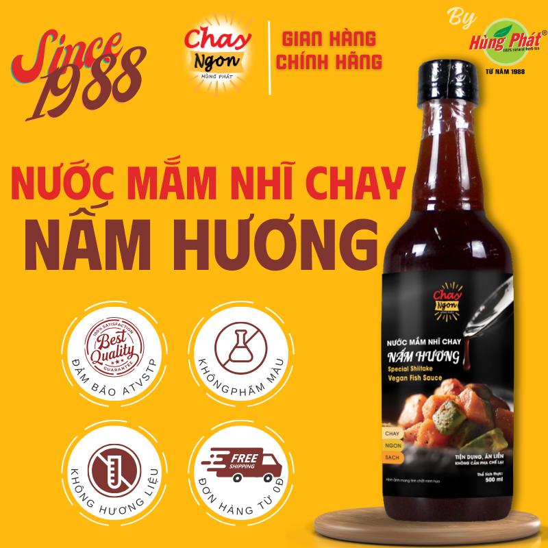 Nước Mắm Nhĩ Chay Nấm Hương - Đậm đà cốt nấm, không i-ốt, không đậu nành