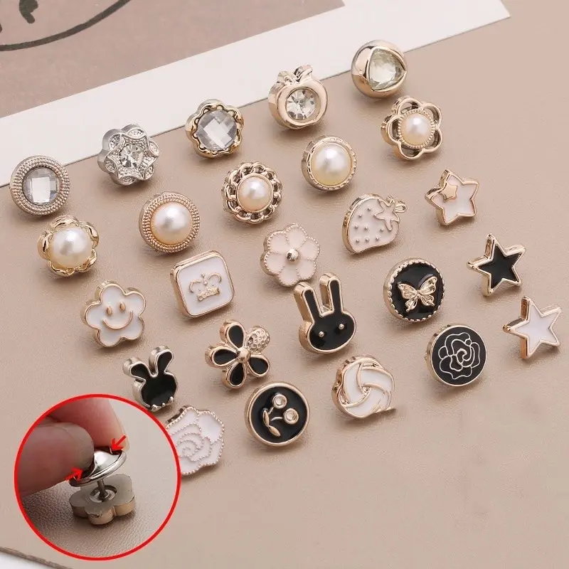 [JOSEIYOU] Set 10 Ghim Cài Áo Hàn Quốc Phụ Kiện Khuy Cài Thời Trang Tiện Lợi Thu Hẹp Cố Định Cổ Áo Sâu Váy Rộng