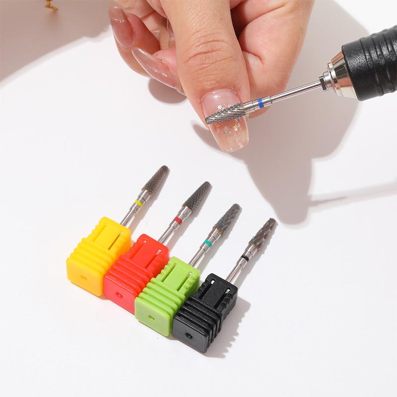 5PC Tungsten Nail Drill Bits Electric Manicure Drill For Machine Cutter Milling Burr Accessories Pedicure Tools Steel Cutics 5