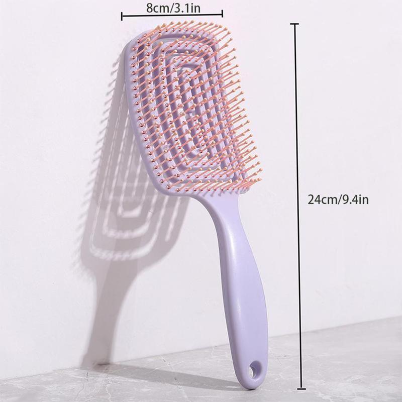 Hollow Curved Mosquito Coil Comb, 2 Counts/set Scalp Massage Comb, Hairdressing Comb for Women, Girls, Men, Stylists, Barber, Curly Hair Detangling & Styling Tool 1