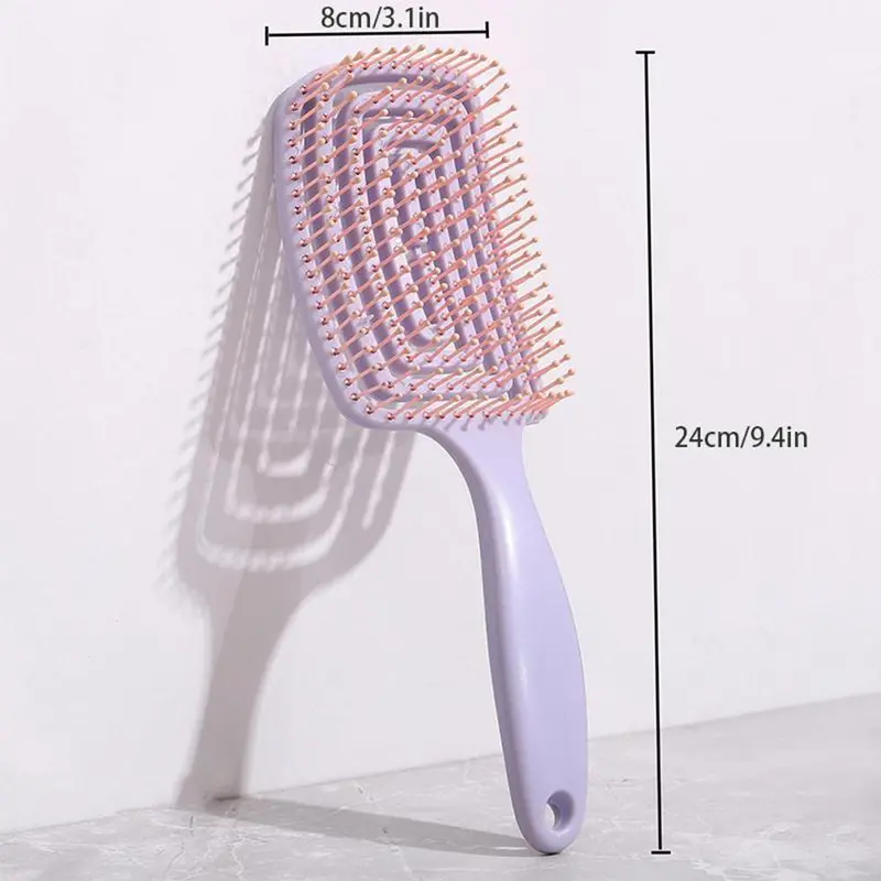 Hollow Curved Mosquito Coil Comb, 2 Counts/set Scalp Massage Comb, Hairdressing Comb for Women, Girls, Men, Stylists, Barber, Curly Hair Detangling & Styling Tool 1