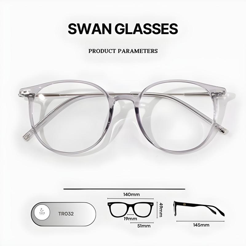 TR032 - Gọng kính form bầu tròn phù hợp với dáng mặt vừa và to