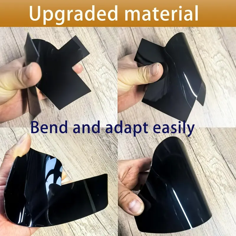 Hair Styling Templates, 4 Counts/set Hairline Design Card, Reusable Beard Shaping Tool, Heatless Styling Tools for Barber Shop Salon, Black 6