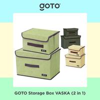 Gambar (Promo Special) Goto Vaska Storage Box 2 in 1 Kotak Organizer Penyimpanan Multifungsi - Light Green dari Goto Living Kota Tangerang 2 Tokopedia
