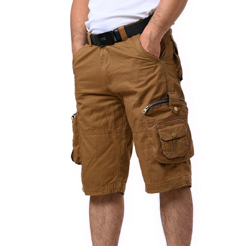 kaki-01 quần kaki nam trung niên LUCA quần sọt nam kaki túi hộp qua đầu gối ,big size size siêu lớn 6 túi rộng rãi MEN cao cấp thời trang tiện dụng Menswear Kem quan short Khaki quần short Có Túi