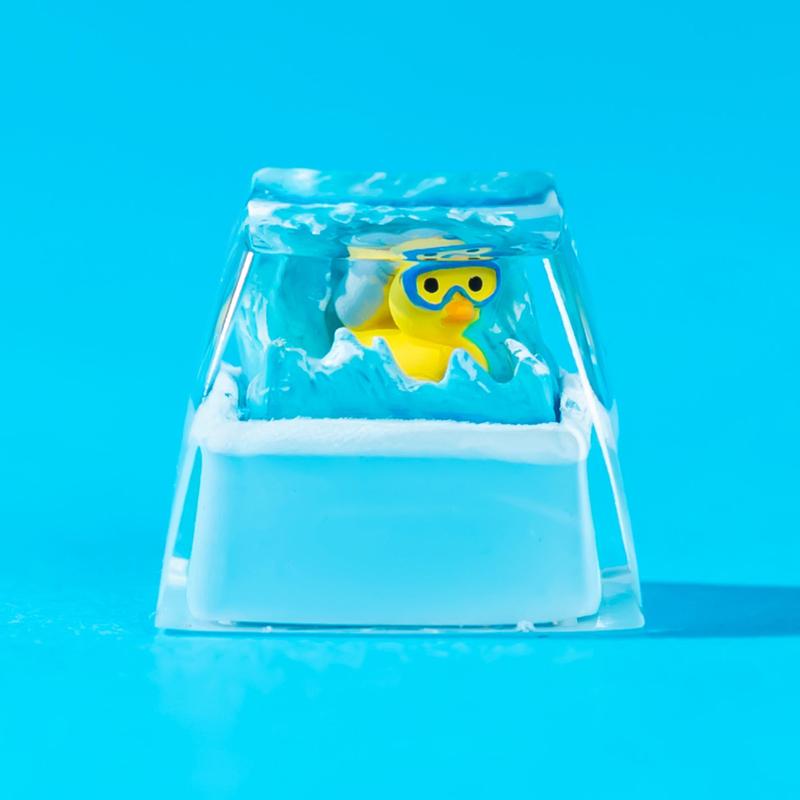 Product Introduction of Cartoon Duck Design Keycap, Resin Keycap for Cherry MX Standard Gaming Mechanical Keyboard, Cool Keyboard Accessories for Men & Women 10