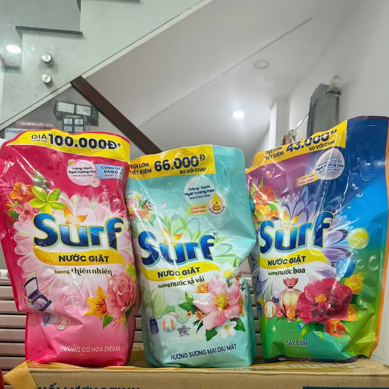 Nước giặt Surf hương nước hoa say đắm 3,1kg nước giặt Làm Sạch 1