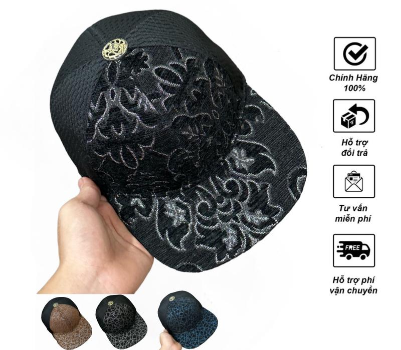Product Introduction of Mũ Snapback Dệt Họa Tiết Đuôi Da Bấm Nón Snapback Hoa Văn Hat Tulip 3