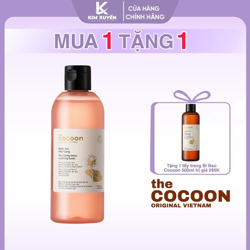 (Mua 1 Tặng 1) Toner Nước Sen Hậu Giang Cocoon 310ml - Tặng kèm 1 Nước tẩy trang bí đao Cocooon 500ml Skincare