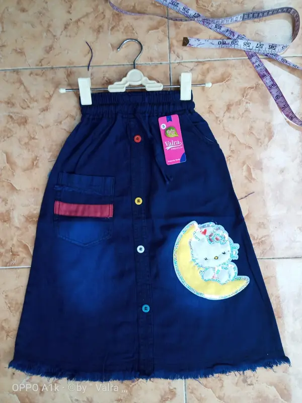 ROK JEANS BULU HELLO KITTY TERBARU BEST SELLER MUAT USIA 1-13Th Perempuan Bayi 3