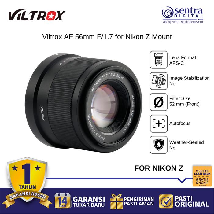 Gambar Viltrox AF 56mm F/1.7 for Nikon Z Mount Mirrorless Compact for Portrait Videography dari Sentra Digital Kota Surabaya Tokopedia
