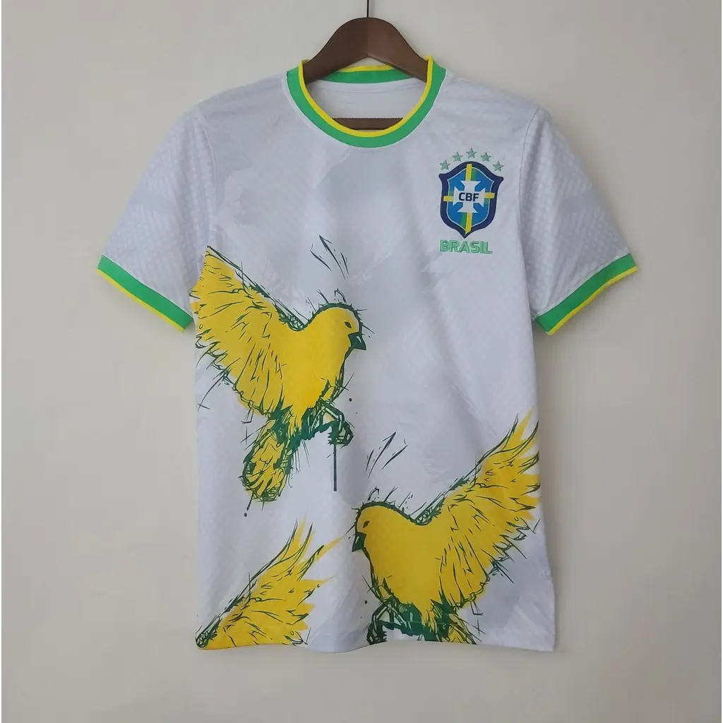 Áo Thi Đấu Bóng Đá, Còn Hàng, Phiên Bản Brazil Năm Sao, Phong Cách Cổ Điển 2022 World Cup, Đồng Phục Bóng Đá, Brazil