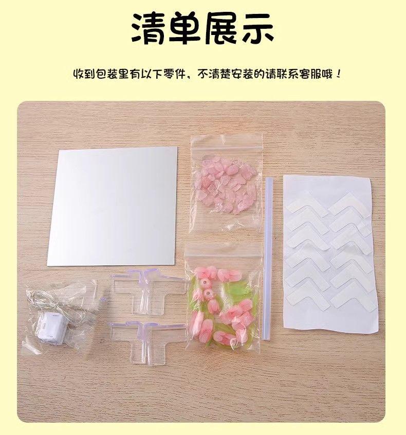 Product Introduction of Lampu Malam Kecil, Buatan Tangan DIY, Reka Bentuk Bunga Tulip dan Kiub Laut, Cermin Stereo, Sesuai untuk Bahan Pasangan, Teman Wanita dan Teman Wanita, Hadiah Hari Jadi 10