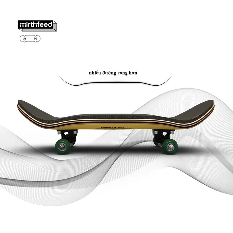 Đồ chơi ván trượt ngón tay bằng gỗ 32mm có bánh xe chịu lực, mini fingerboard cho người mới 3