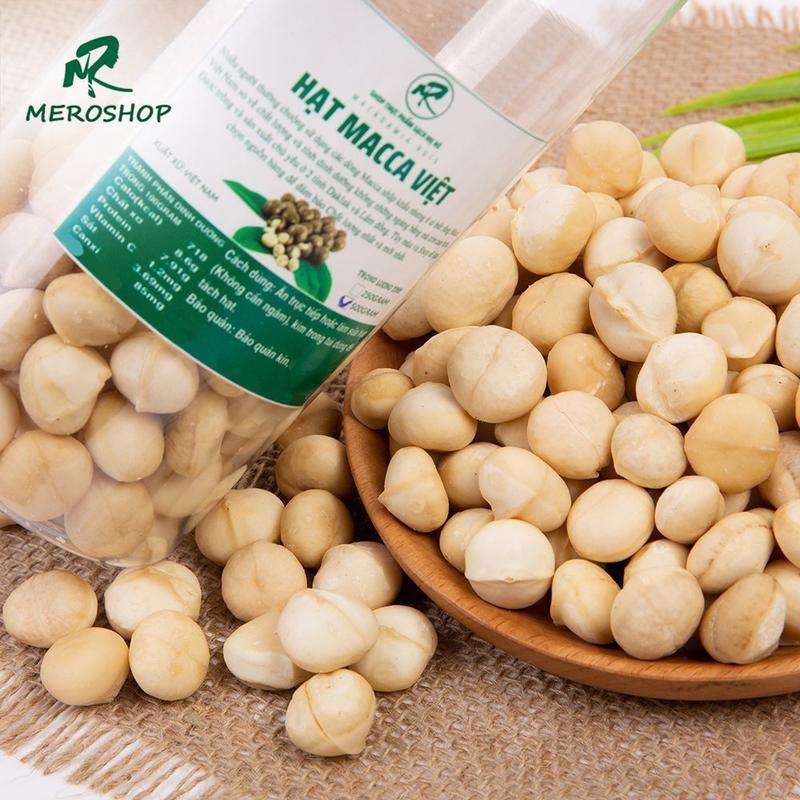  Nhân macca sấy chín Mẹ Rô ăn liền Có hồ sơ công bố Xuất hóa đơn công ty đầy đủ 