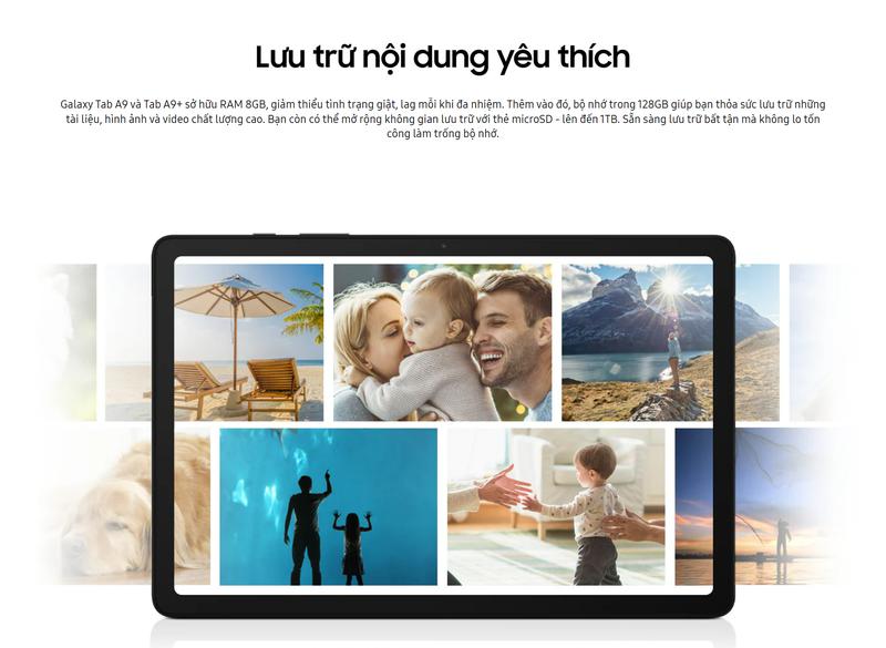 Product Introduction of Máy Tính Bảng Samsung Galaxy Tab A9+ 5G 8GB/ 128GB 4