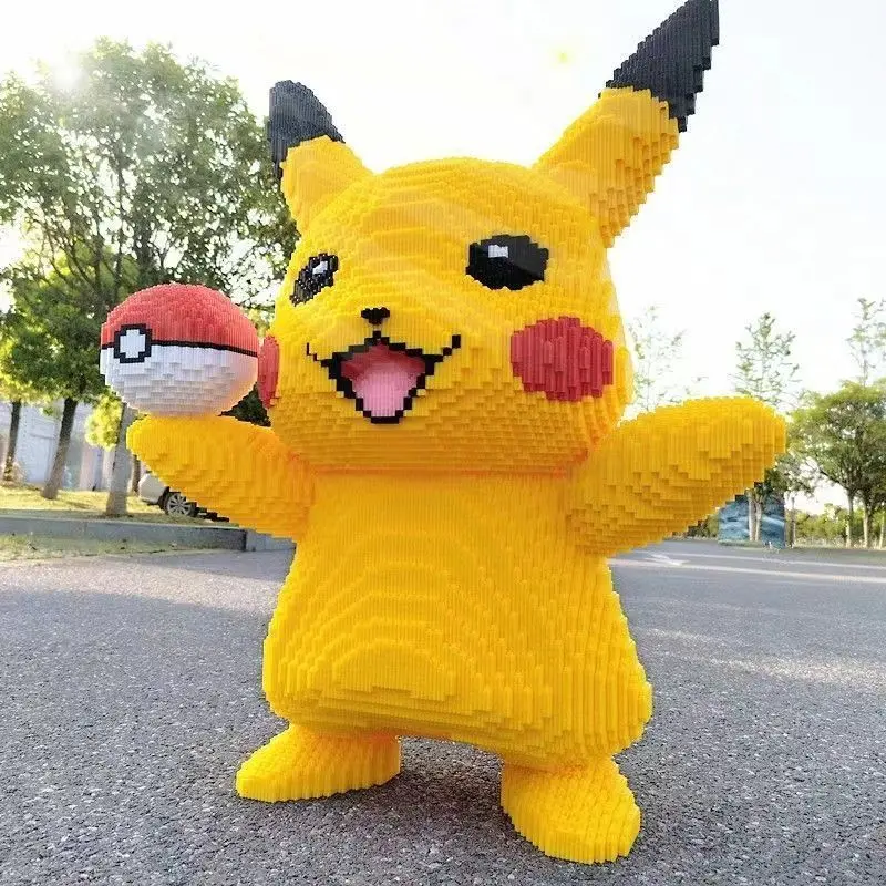 Khối Xây Dựng Pikachu Yêu Tinh Khổng Lồ, Tương Thích Với Các Hạt Dòng Lego, Thích Hợp Cho Bé Trai Và Bé Gái, Quà Tặng Đồ Chơi Giáo Dục Bộ Lắp Ráp Tháo Lắp 3