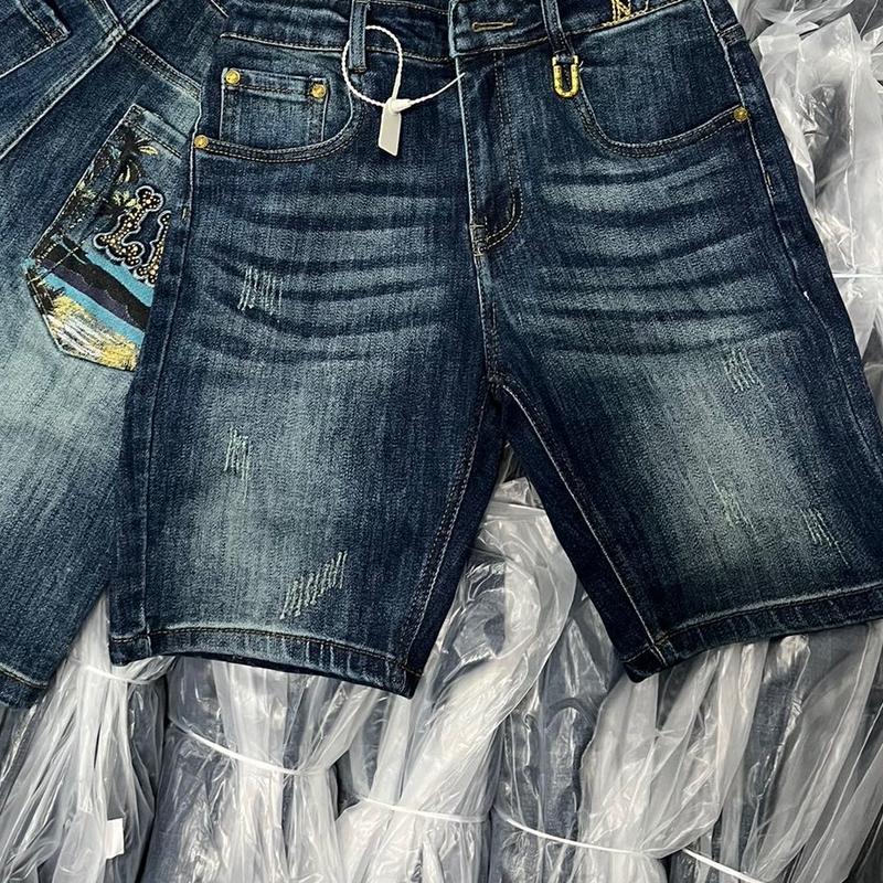 QUẦN JEAN NAM 1820 XANH BẠC NGẮN HOẠ TIẾT ĐÍNH ĐÁ ( được xem hàng )