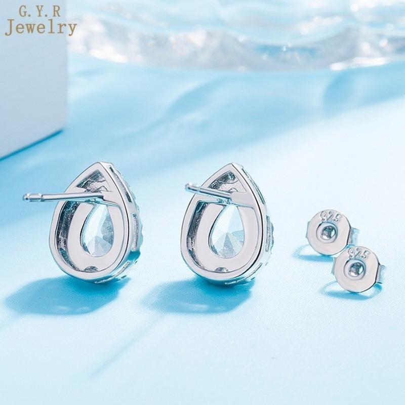 Product Introduction of Khuyên Bông Khuyên Tai Đinh Tán Hình Giọt Nước Moissanite Khảm Sáng Tạo, Giấy Chứng Nhận GRA Miễn Phí 44