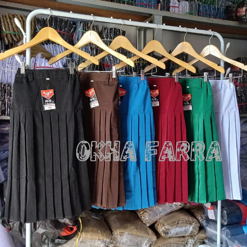 Maxi SD MI rempel pinggang bawah / rok SD MI / seragam sekolah 2