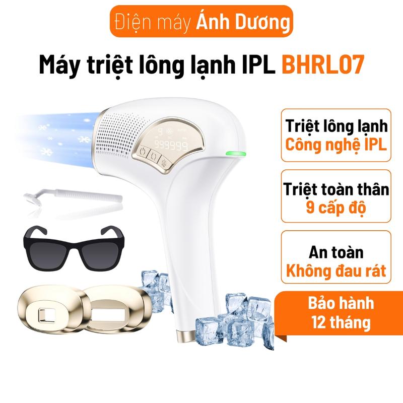 Máy Triệt Lông Lạnh Cầm Tay IPL BHRL07 Tẩy Lông Toàn Thân 9 Cấp Độ Triệt Lông Không Gây Đau Rát, Trẻ Hóa Da Women