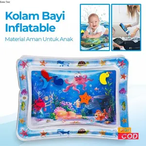 FGS Mainan Kolam Bayi Tikar Bayi Matras Air Inflatable Baby Water Play Mat Tummy Time