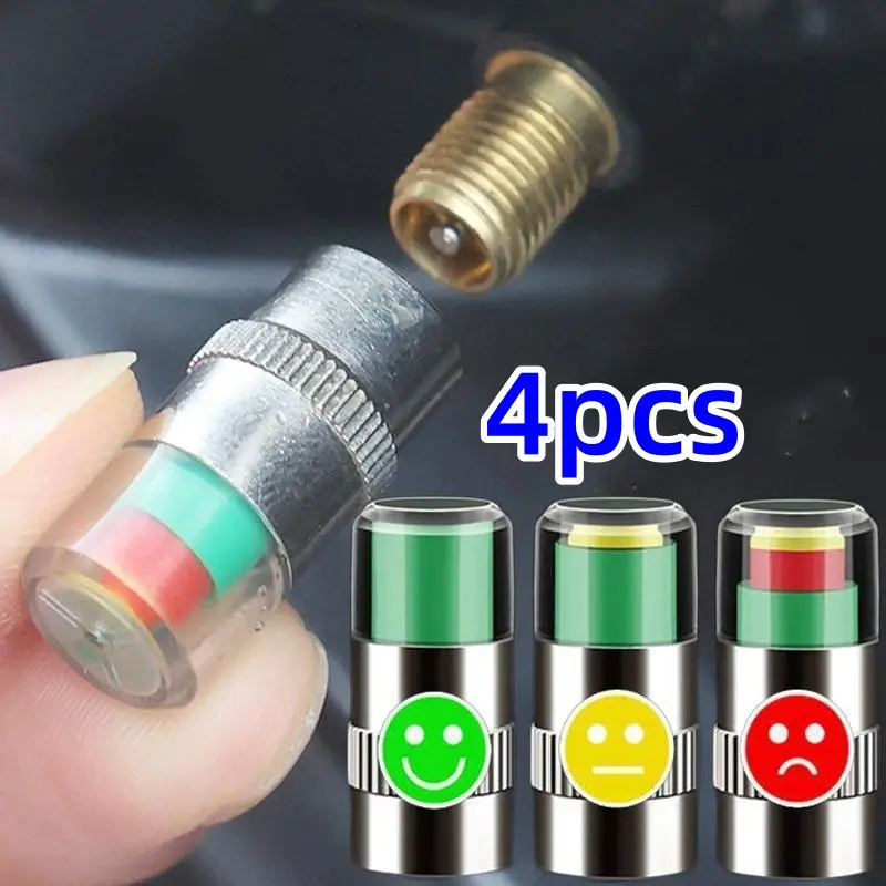 Tire Valve Pressure Cover, Anti-Explosion Warning Design, Protects Tire Pressure and Supports Leak Proof Monitoring