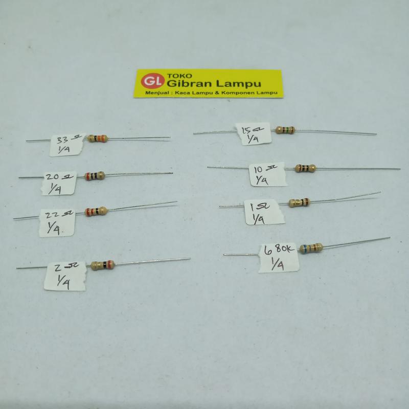 Resistor 1/4 Watt - Carbon Film Resistor 5% - Metal Film R 0.25 Watt Per 10 Pcs 0