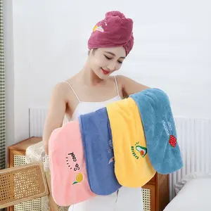 ONEFASHIONMALL HD001 Handuk Keramas Rambut Kepala Cepat Kering Model Kancing Magic Towel Turban Keramas Kain Mandi Lucu