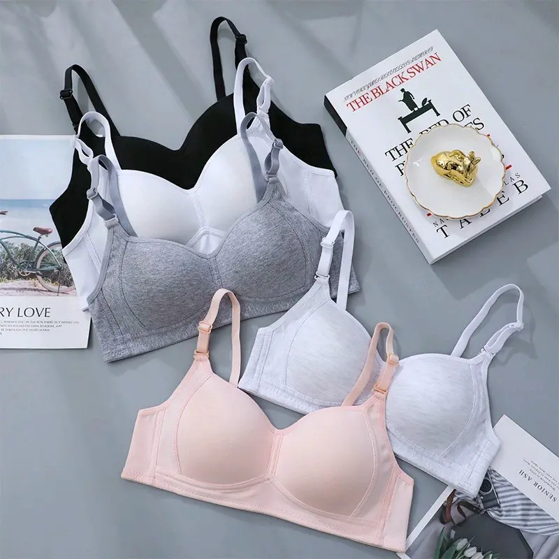 Áo không gọng mút đệm mỏng chất cotton thoáng mát mềm mịn 026 Bra Nữ 0